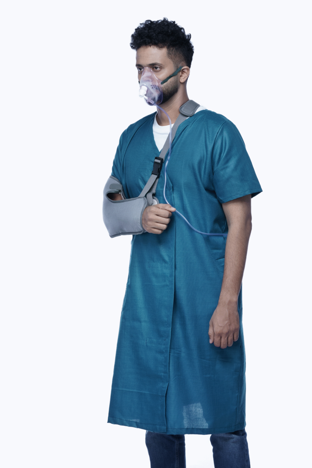 Post Operation Front Open Unisex Adaptive Gown - Image 2